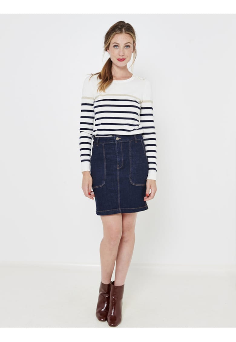 Fusta dreapta din denim -