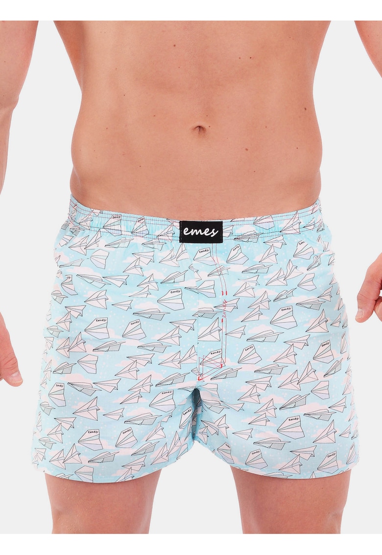Boxeri din bumbac cu cu model grafic -