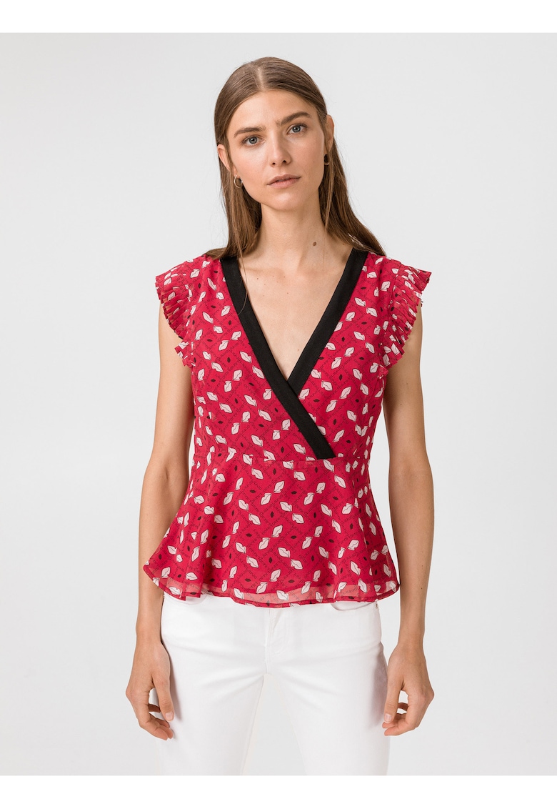 Bluza peplum cu maneca scurta