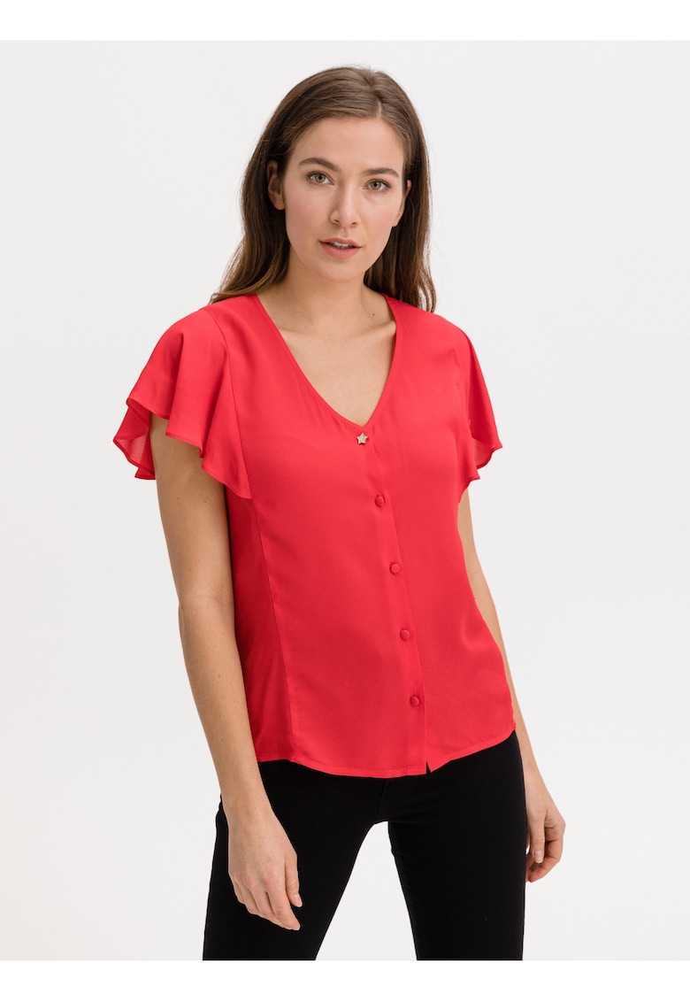 Bluza cu maneca scurta si nasturi