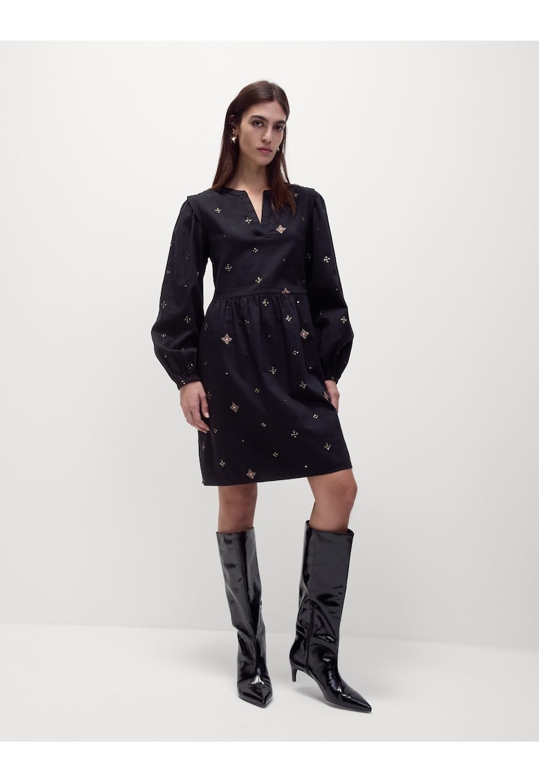Rochie tunica cu maneci bufante - 44
