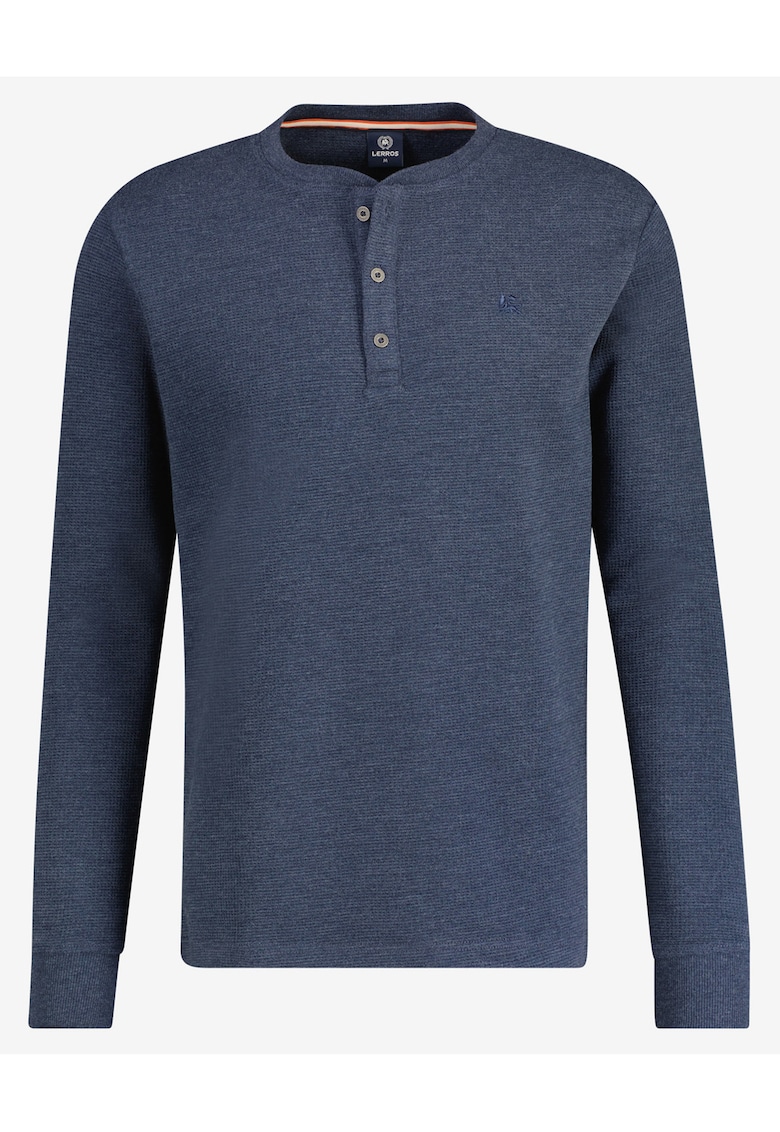 Bluza din bumbac cu decolteu henley -