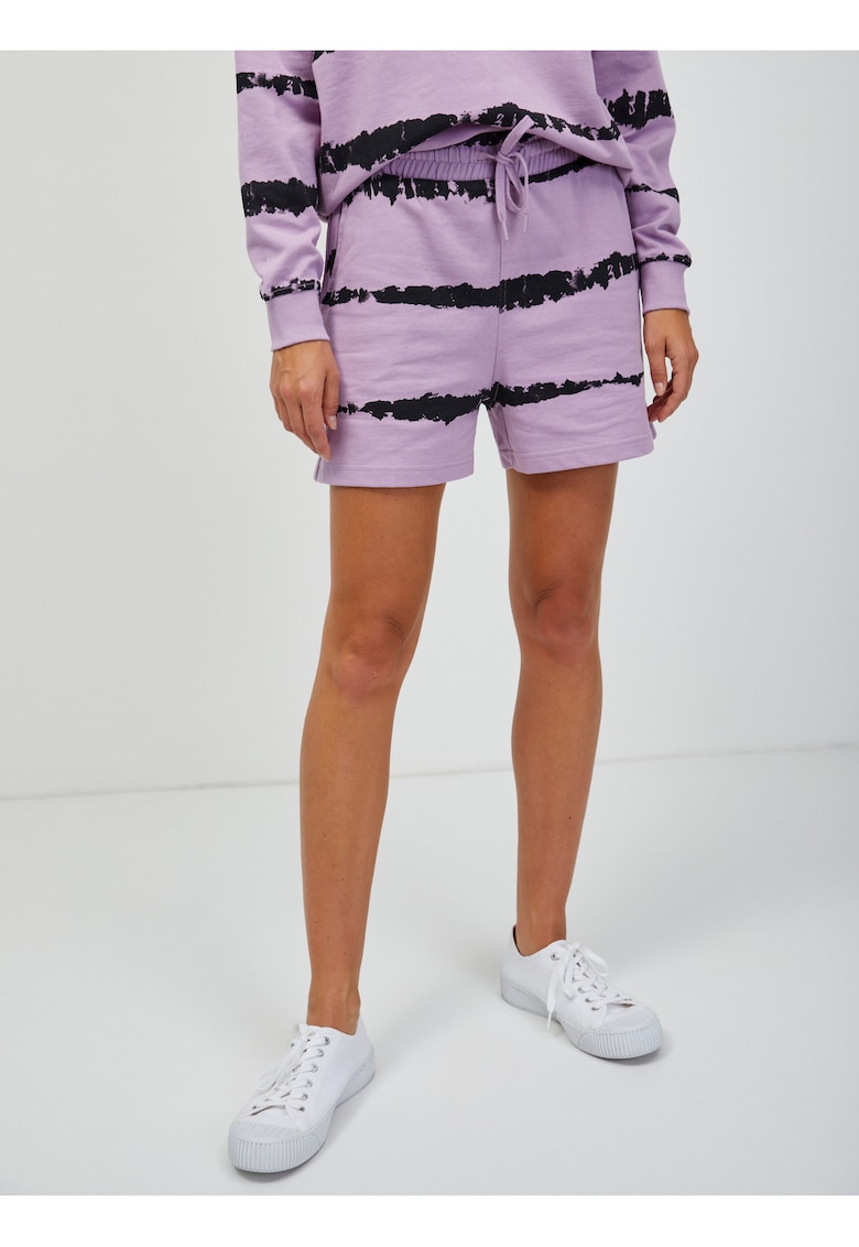 Pantaloni scurti din bumbac organic cu dungi