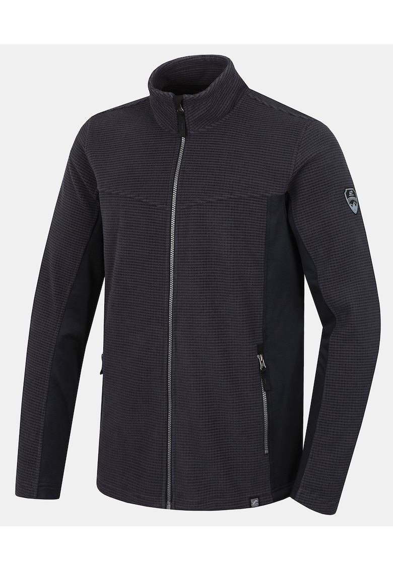 Bluza de trening cu guler mediu si fermoar -