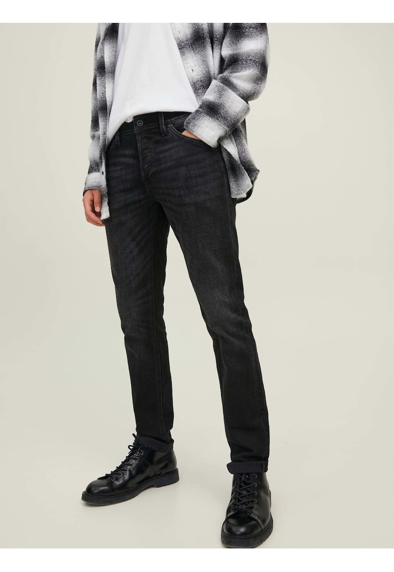 Blugi slim fit cu nasturi Glenn -