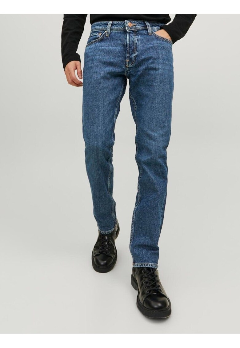Blugi slim fit cu talie medie