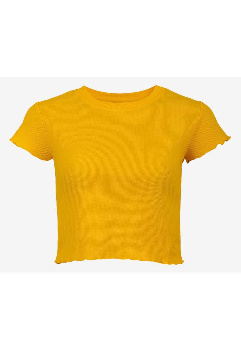 Tricou scurt cu maneci uni -