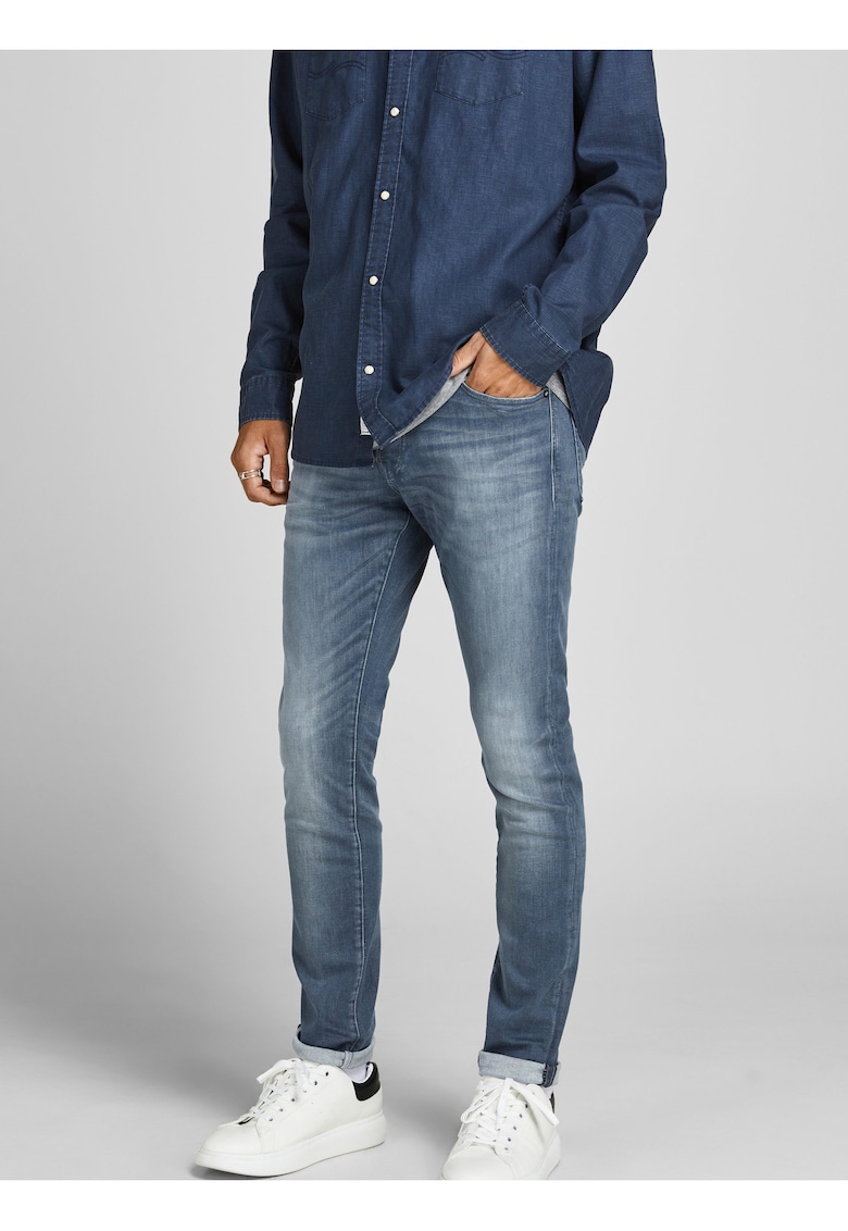 Blugi skinny cu nasturi Glenn -