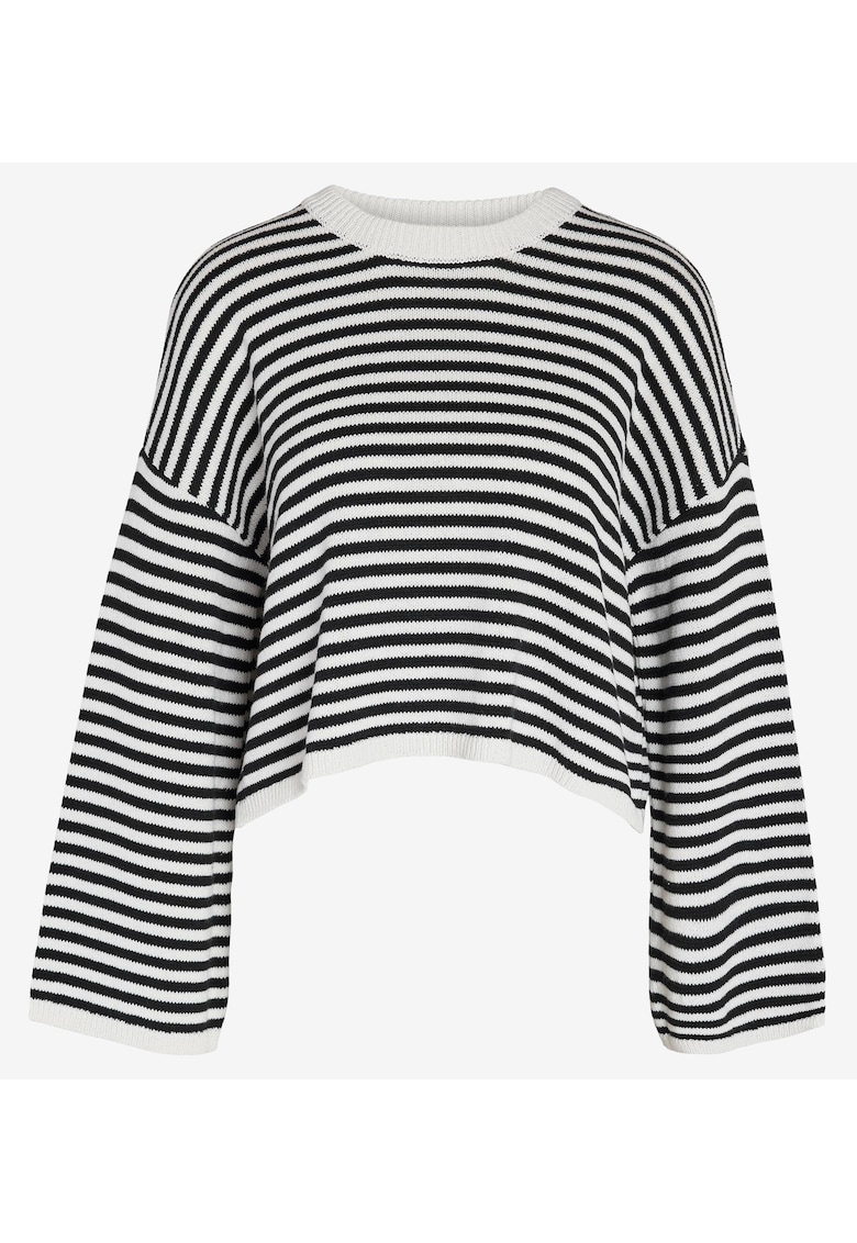 Pulover cu dungi si maneci cazute Lony -
