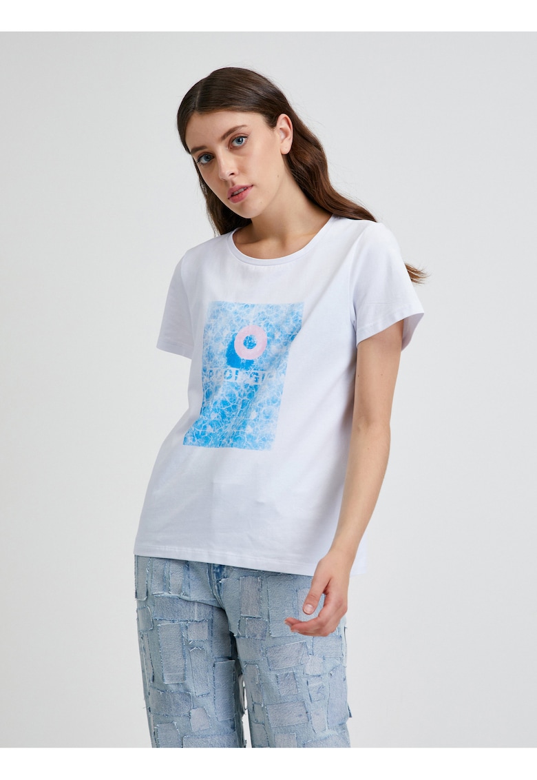 Tricou din amestec de bumbac organic cu imprimeu