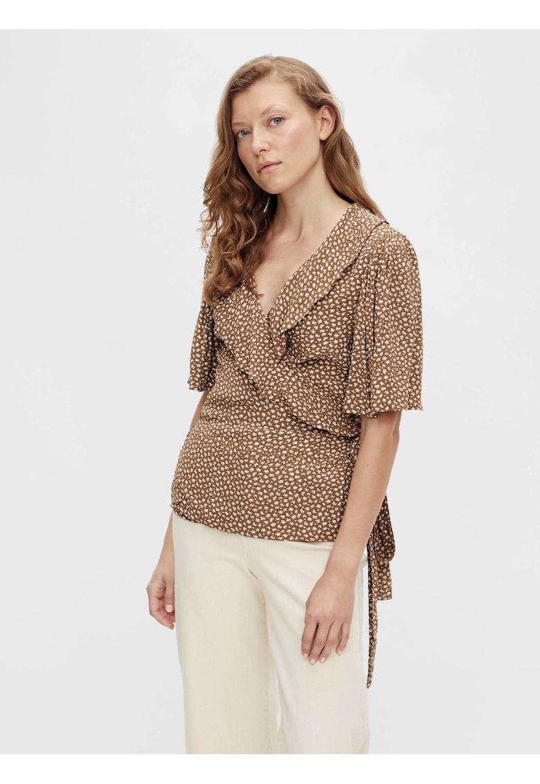 Bluza florala petrecuta -
