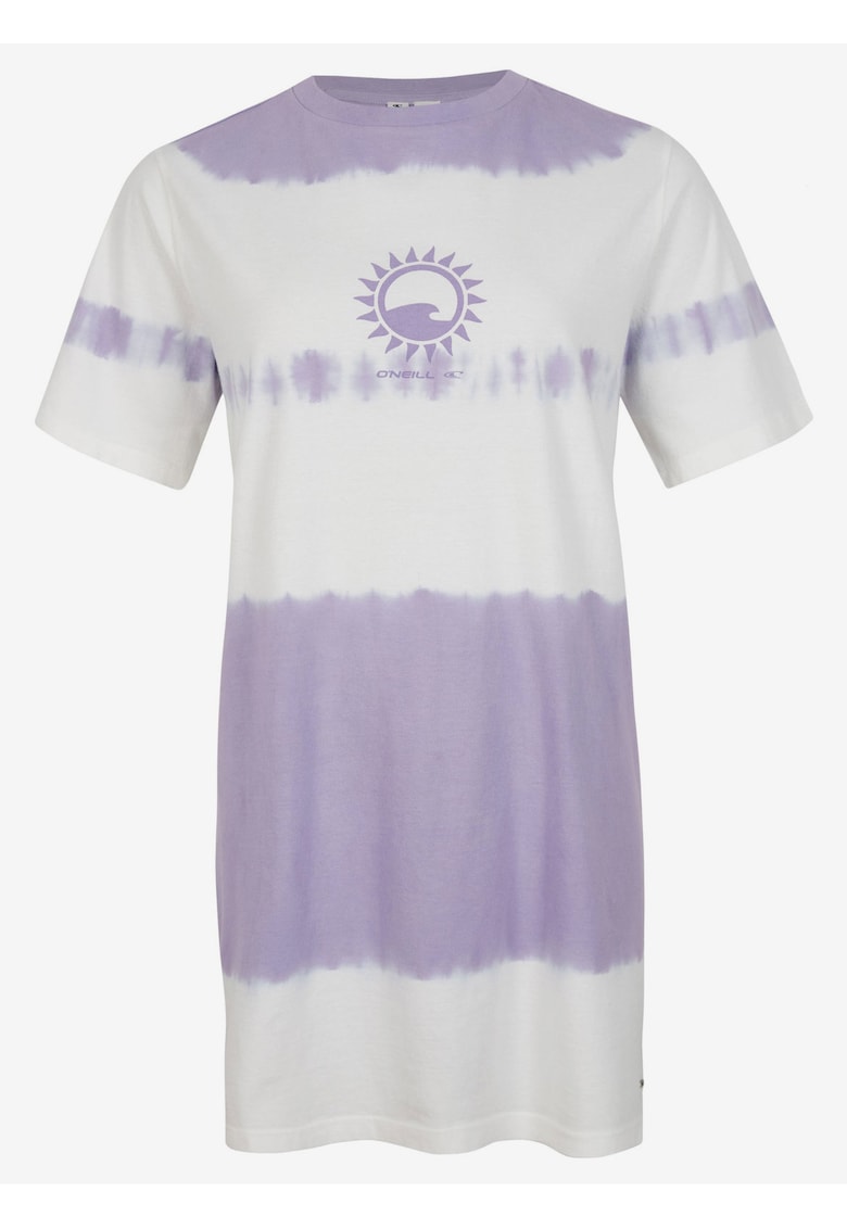 Rochie-tricou din bumbac cu model tie-dye
