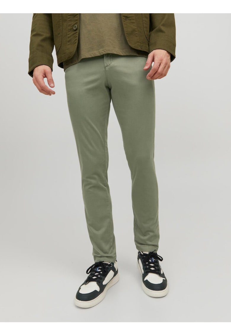 Pantaloni chino cu talie medie -