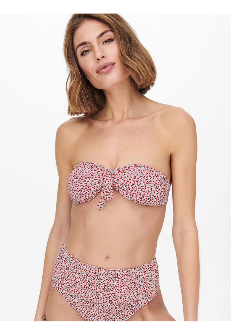 Sutien de baie fara bretele - cu model floral