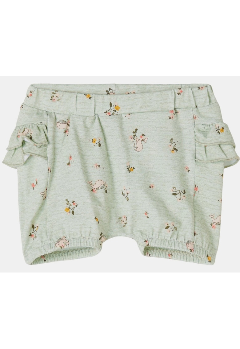 Pantaloni scurti din amestec de bumbac organic cu model -