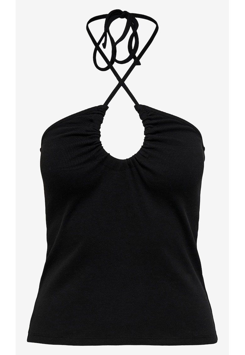 Top cu decolteu halter -