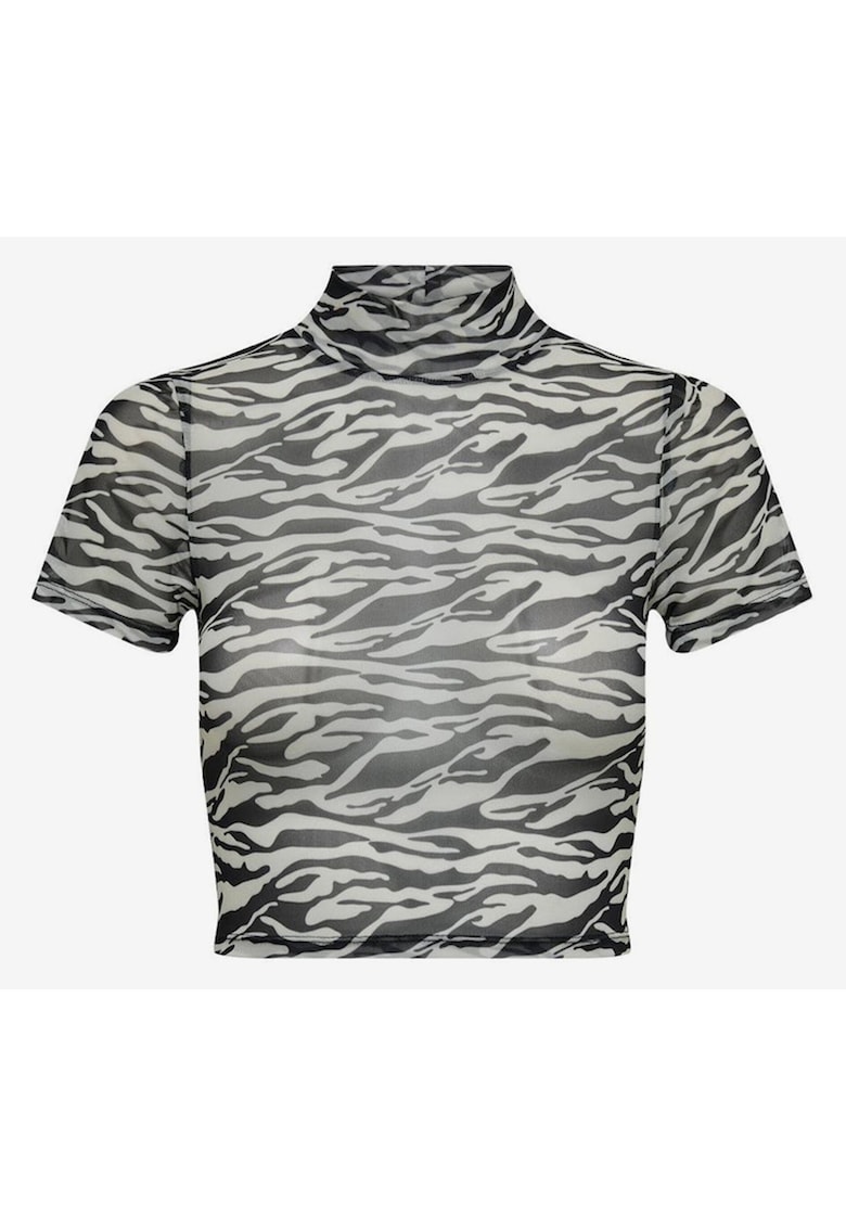 Tricou crop cu imprimeu Lamy