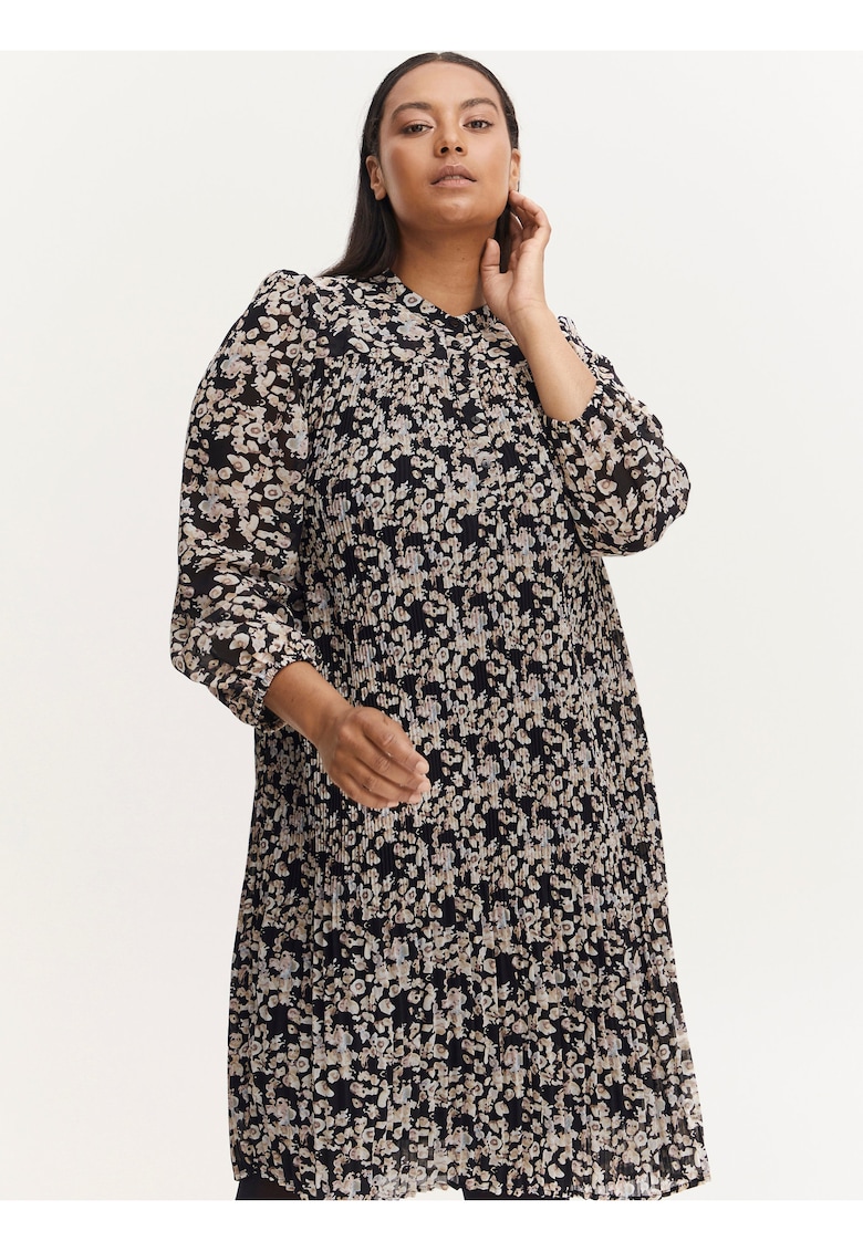 Rochie cu print floral si nasturi