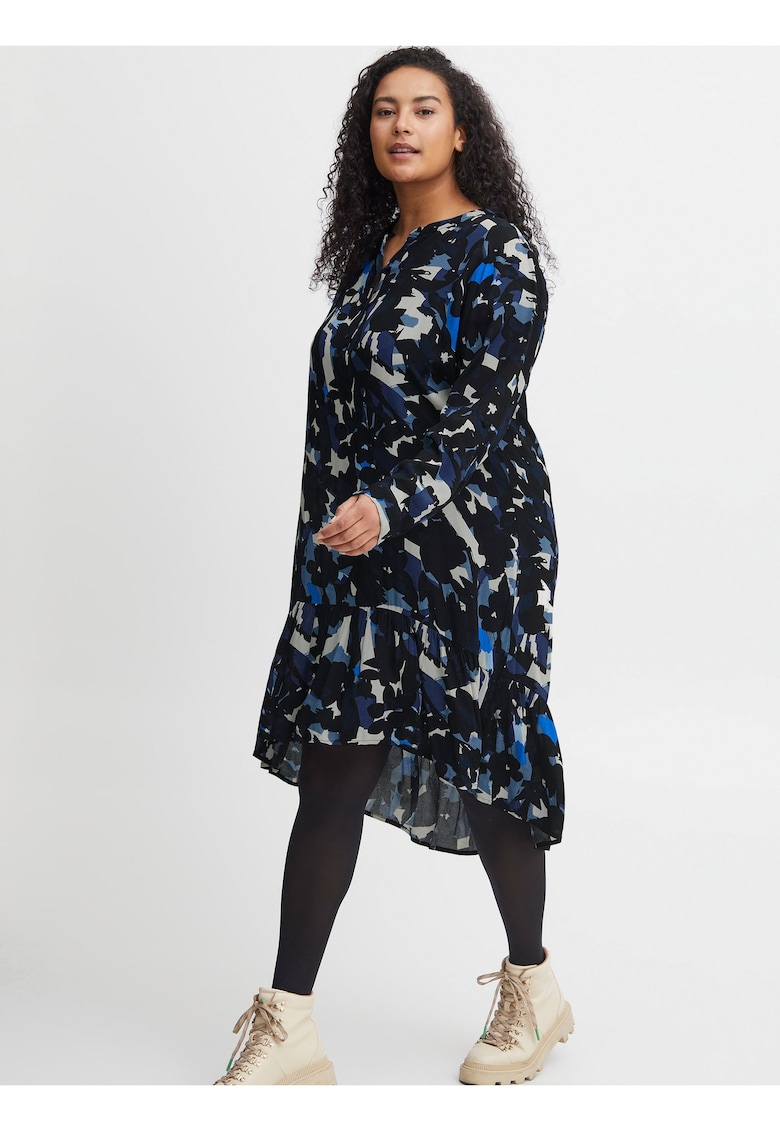 Rochie din vascoza cu maneca lunga -