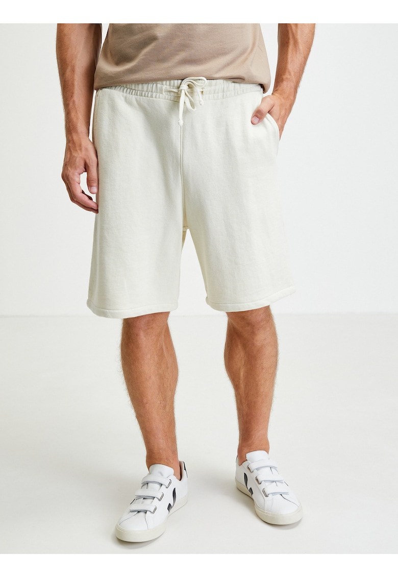 Pantaloni din bumbac cu snur de ajustare -