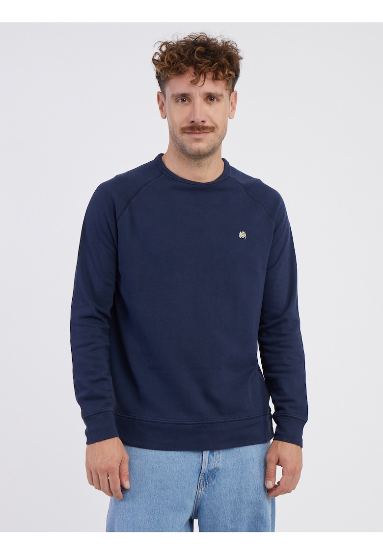Bluzon cu model uni si maneci raglan -