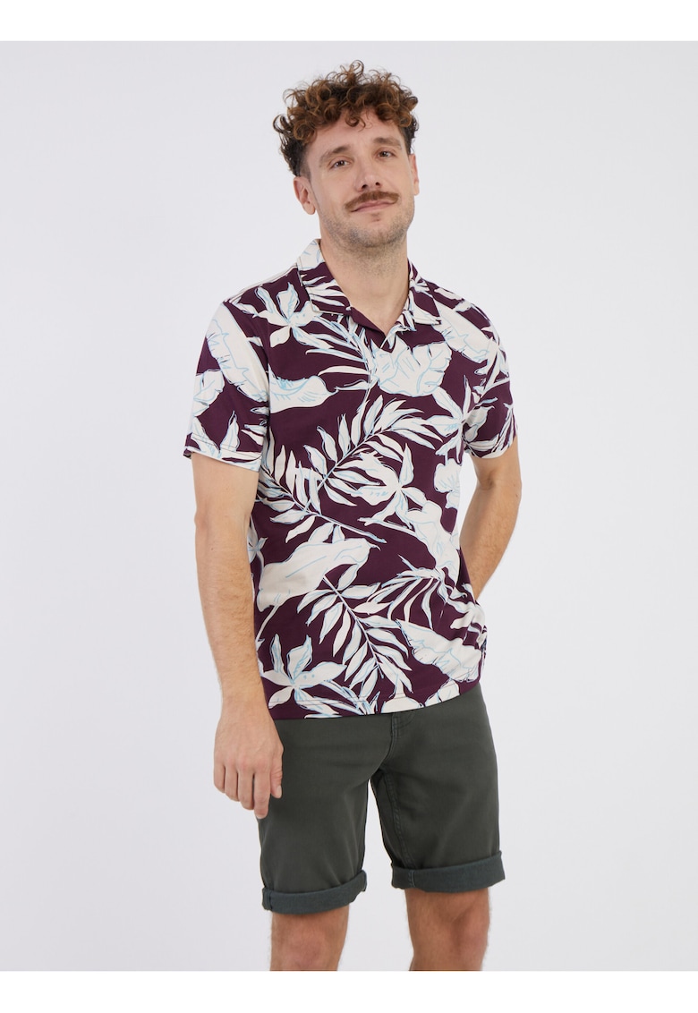 Tricou polo cu imprimeu floral