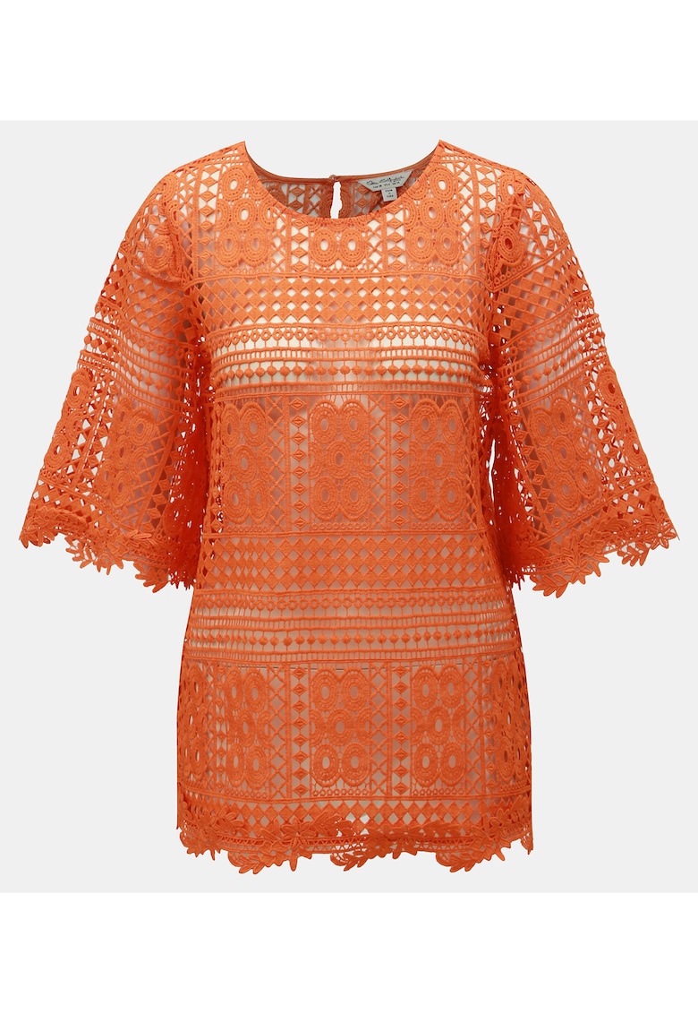 Bluza brodata cu decupaj la spate