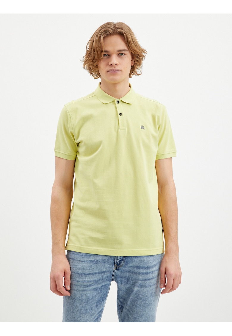 Tricou polo din bumbac cu logo discret