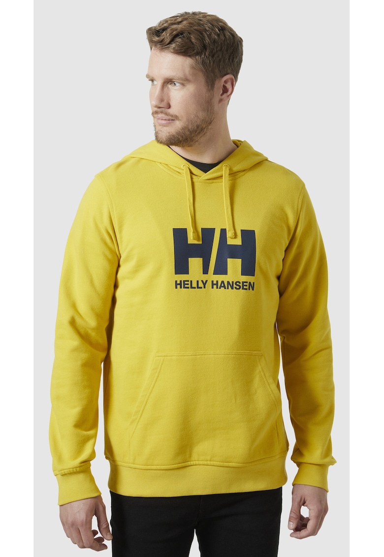 Hanorac din bumbac organic cu logo pe piept