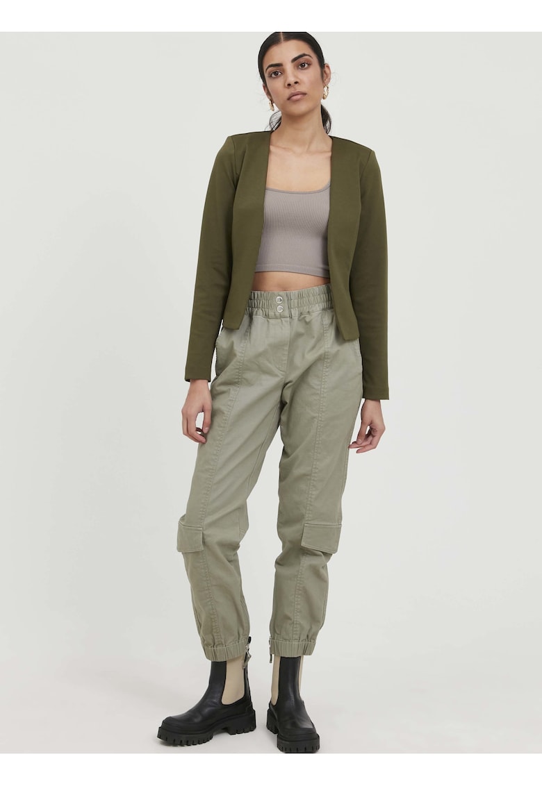 Pantaloni cargo cu talie inalta -