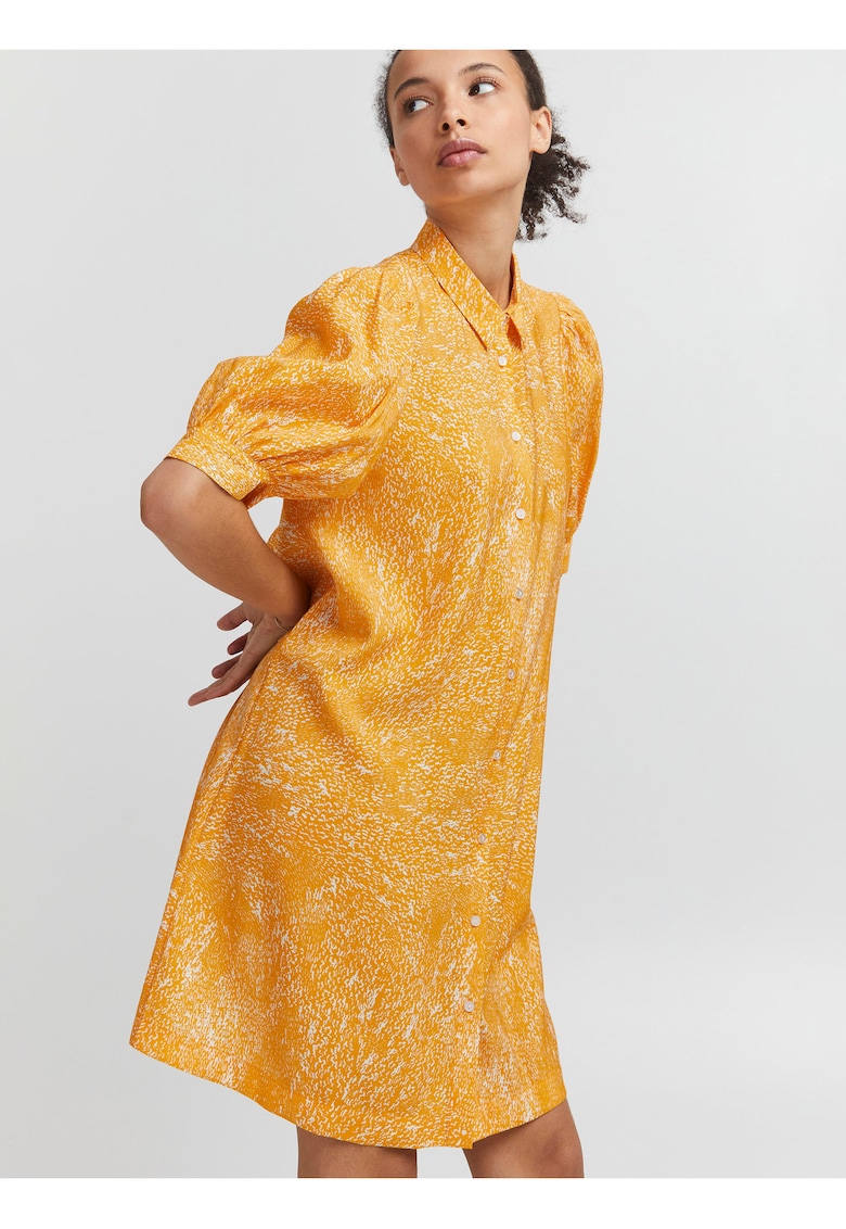 Rochie-camasa cu imprimeu abstract -