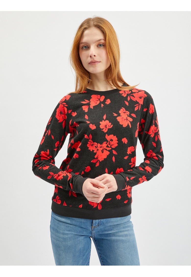 Pulover cu imprimeu floral