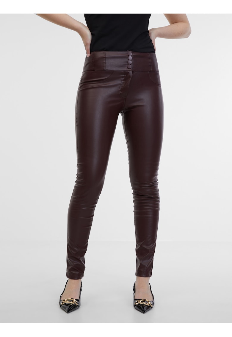 Pantaloni skinny cu detaliu in talie