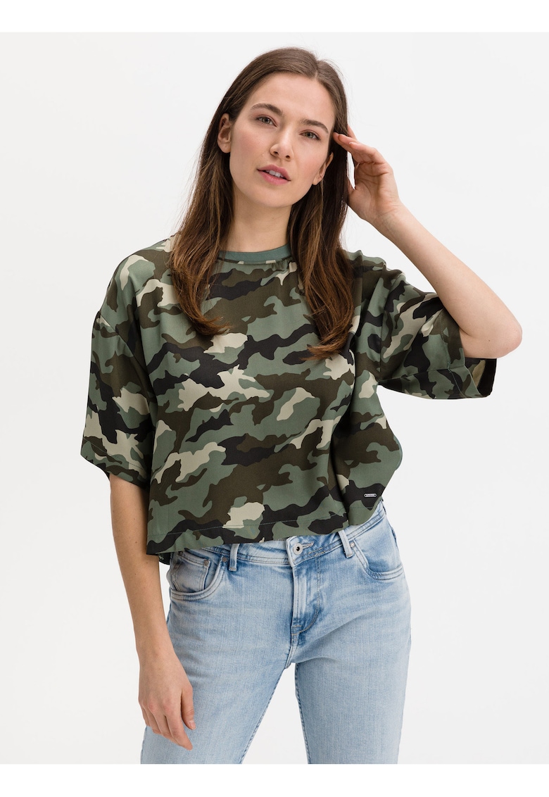 Tricou cu fermoar pe spate