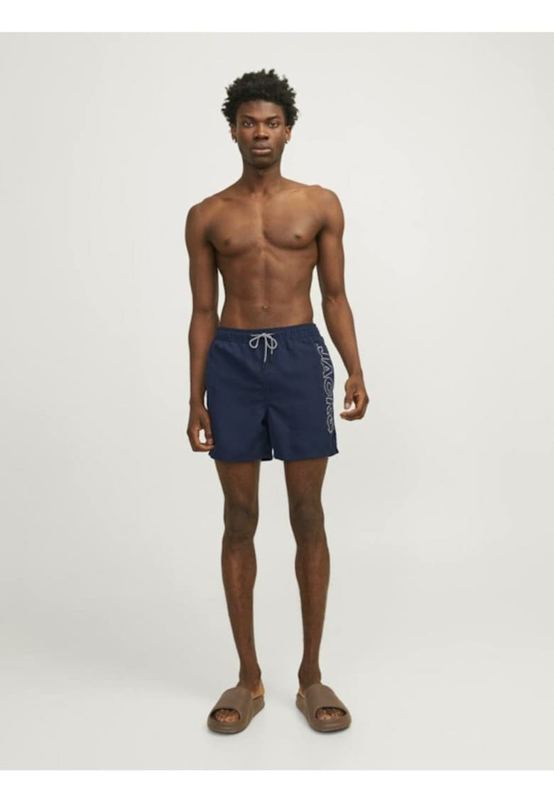 Pantaloni scurti de baie cu logo lateral Fiji -
