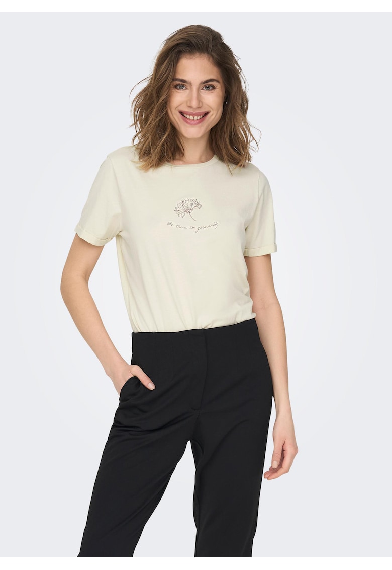 Tricou cu broderie pe piept