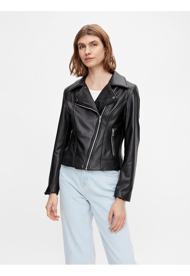 Jacheta biker din piele ecologica Fioa -