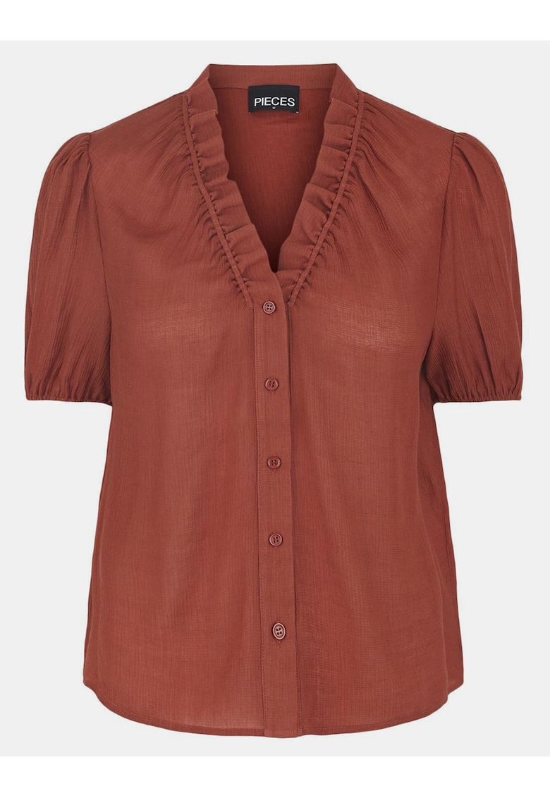 Bluza cu maneci bufante si nasturi