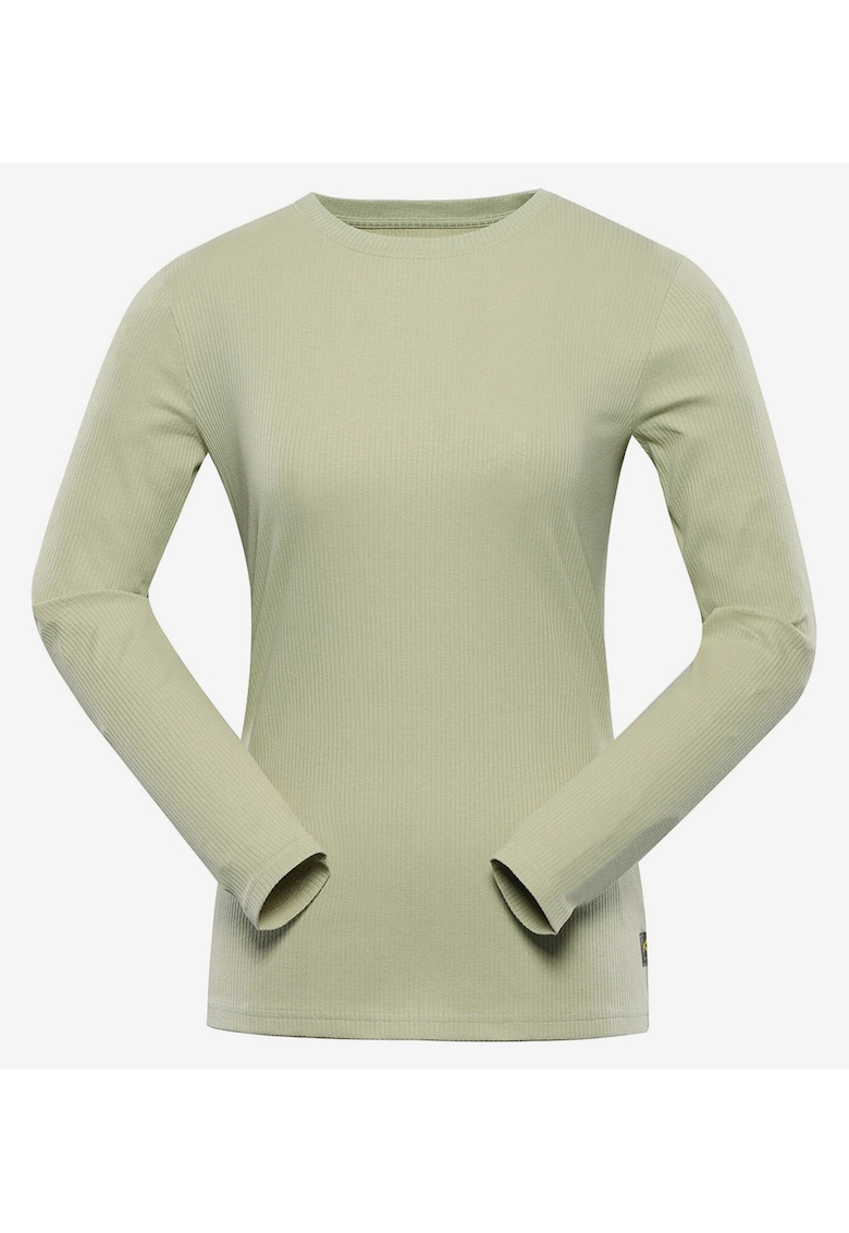 Bluza striata cu decolteu la baza gatului -