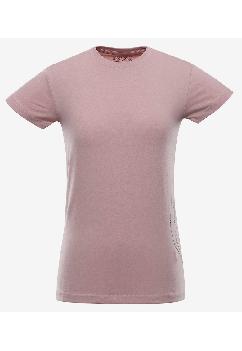 Tricou cu decolteu la baza gatului si model uni -
