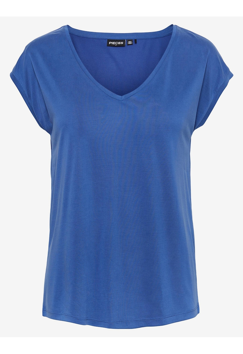 Tricou cu decolteu in V din amestec de modal -