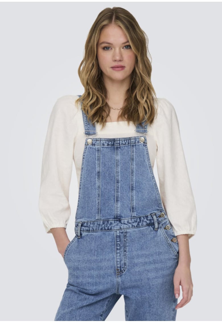Salopeta din denim fara maneci -