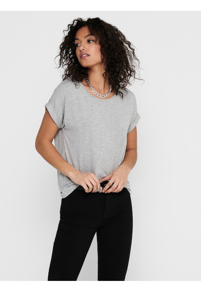 Tricou lejer cu decolteu rotund