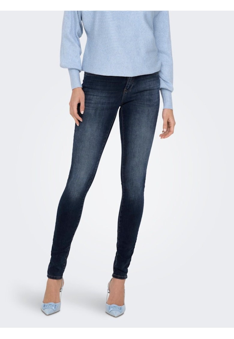 Blugi skinny cu talie medie Blush -