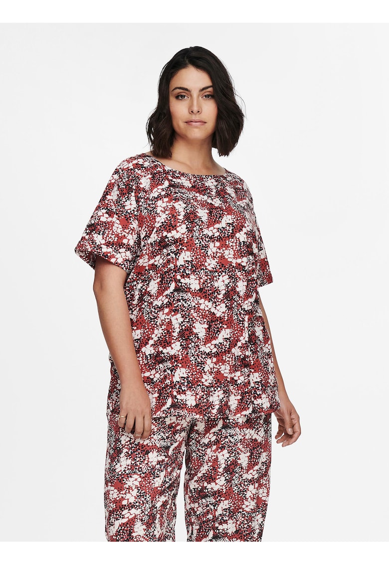 Bluza cu maneca scurta si model abstract Bandi - Multicolor