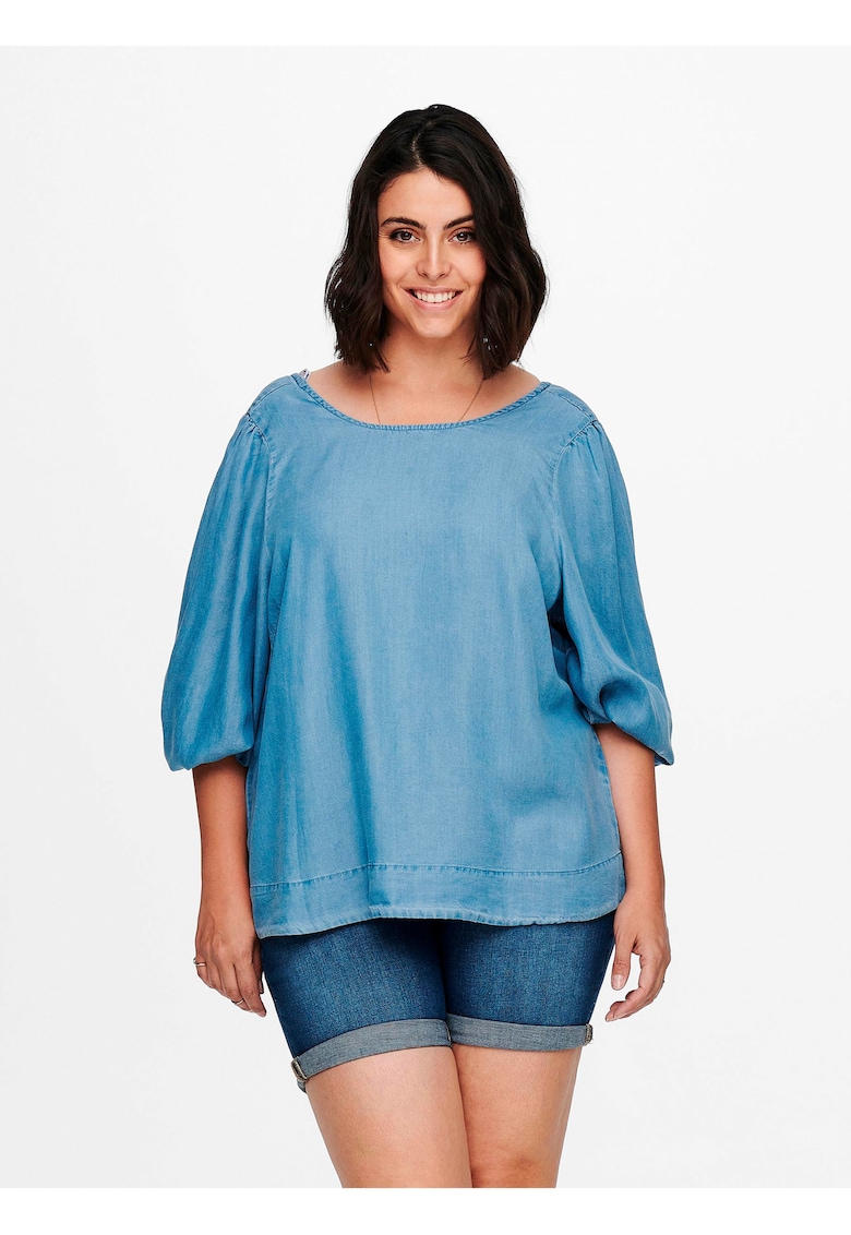 Bluza din lyocell cu decolteu rotund
