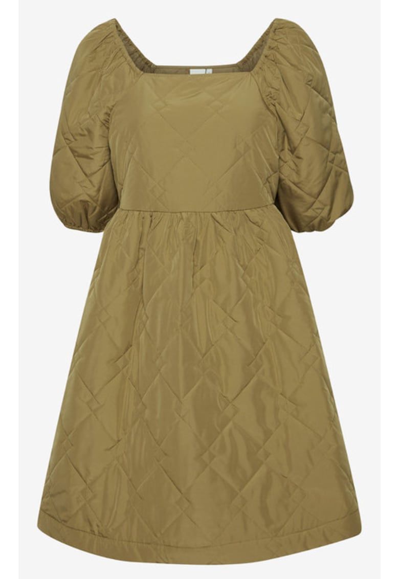Rochie matlasata cu maneci bufante