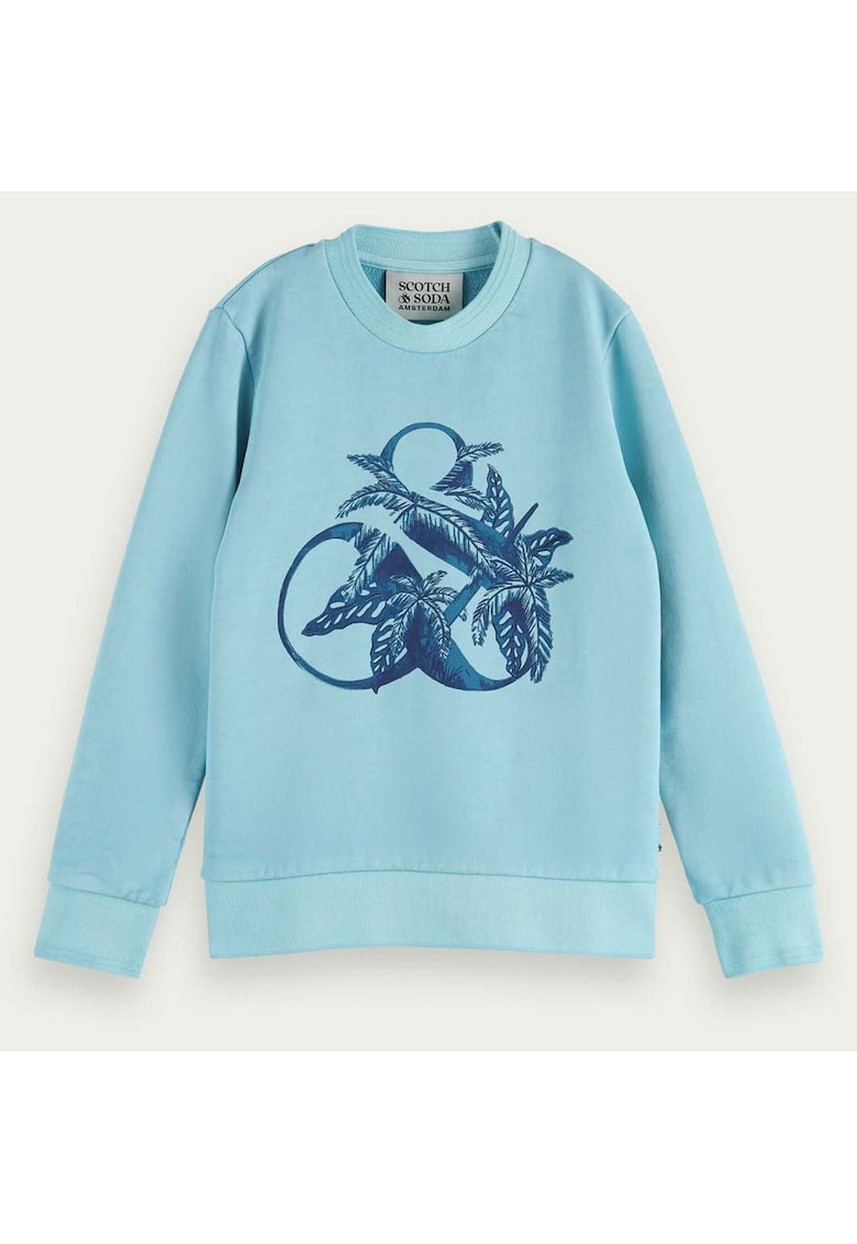Bluza sport din bumbac organic cu imprimeu grafic -