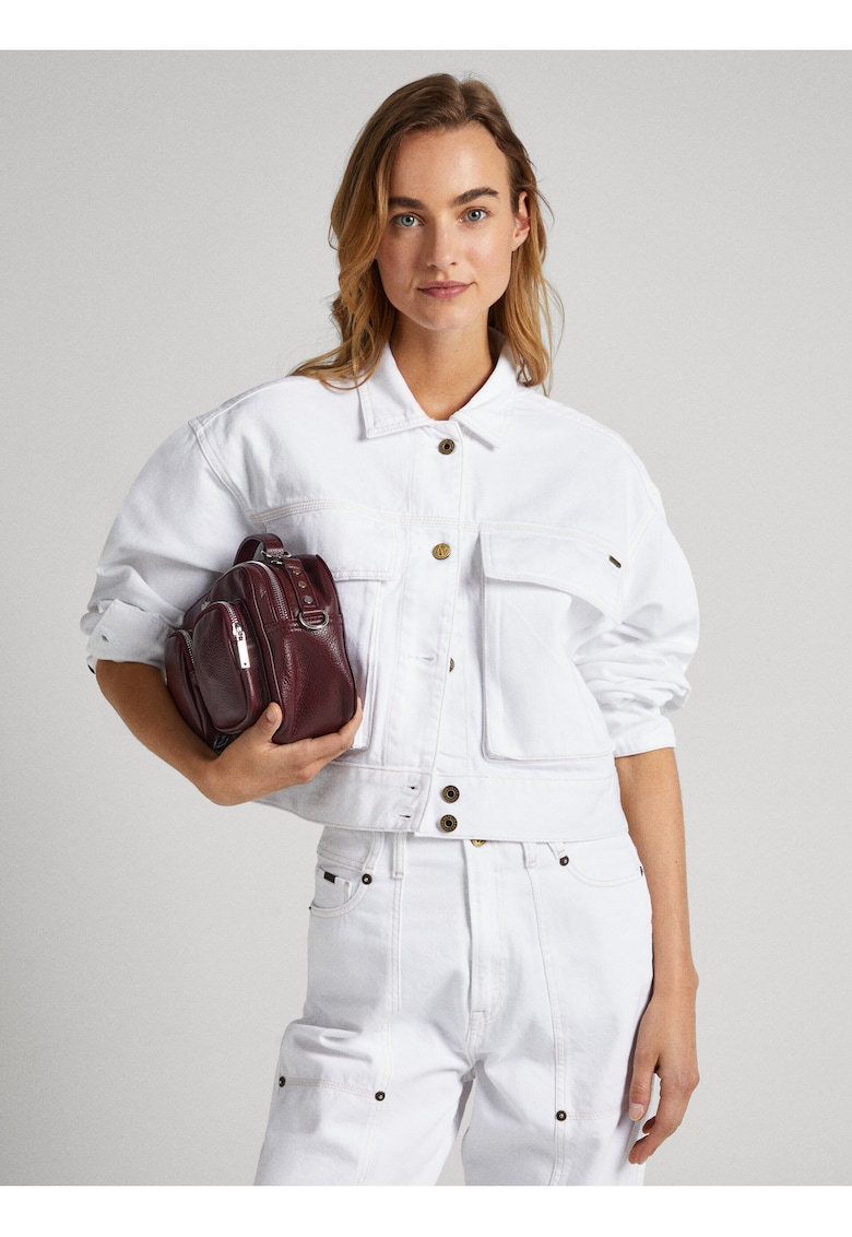 Jacheta crop cu nasturi Frankie