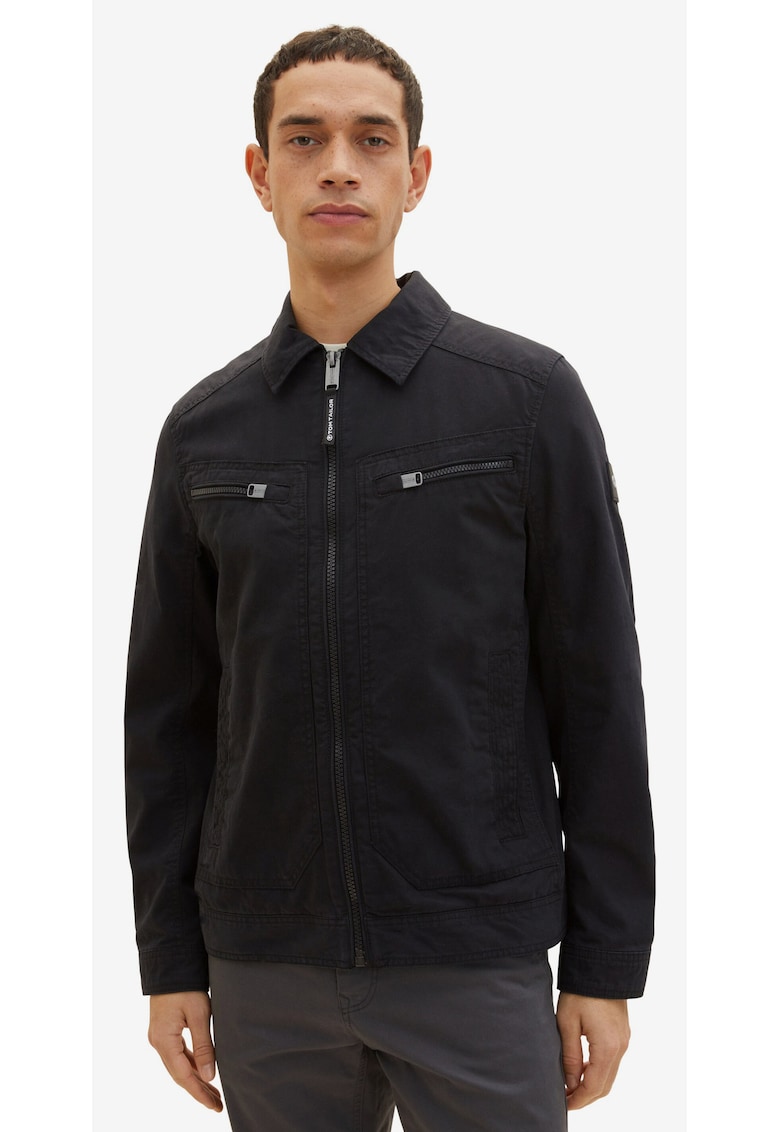 geaca regular fit uni cu fermoar -